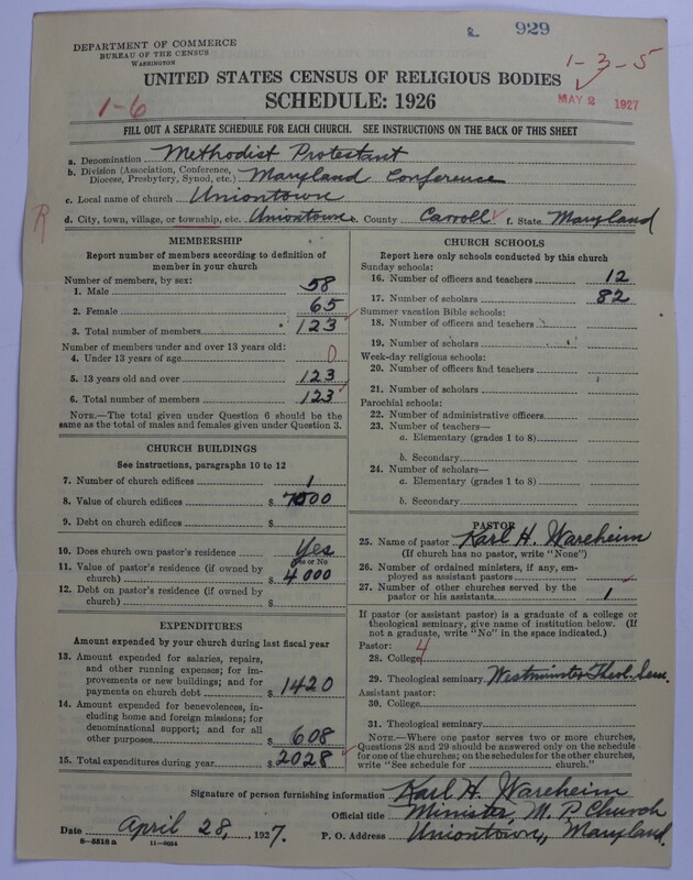 Scan of Methodist Protestant Church: 929