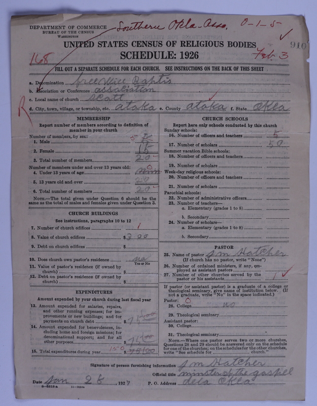 Scan of Free Will Baptists: 910