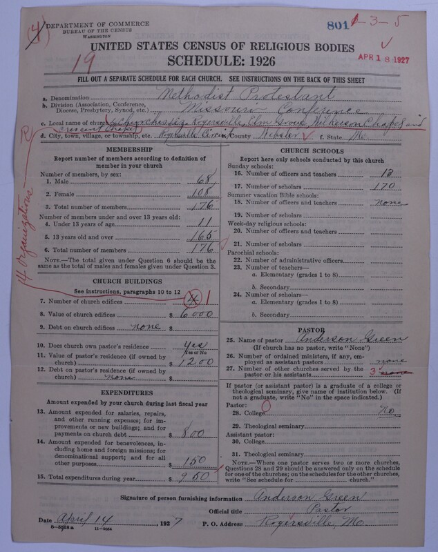 Scan of Methodist Protestant Church: 801