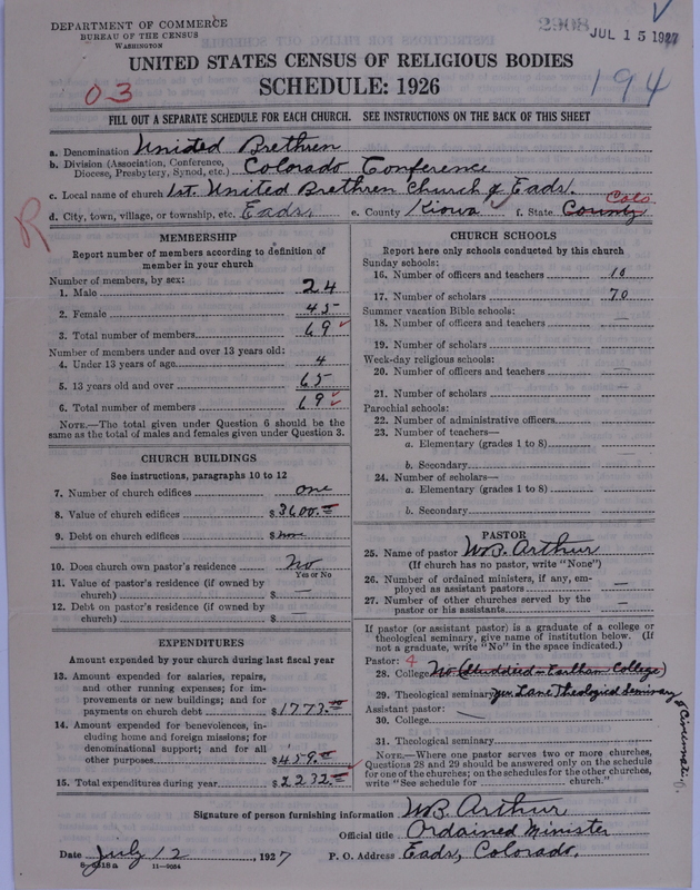 Scan of Church of the United Brethren in Christ: 2908