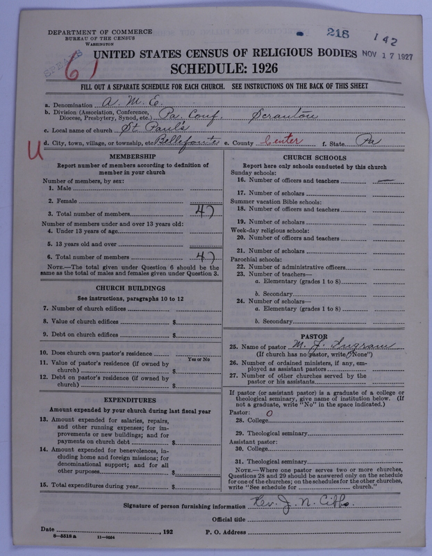 Scan of African Methodist Episcopal Church: 218