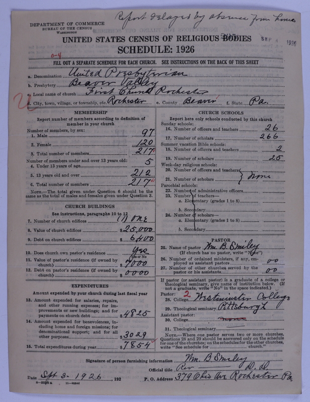 Scan of United Presbyterian Church of North America: 205