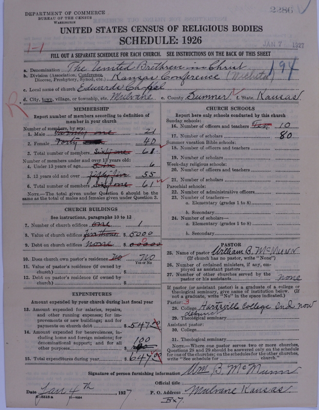 Scan of Church of the United Brethren in Christ: 2286