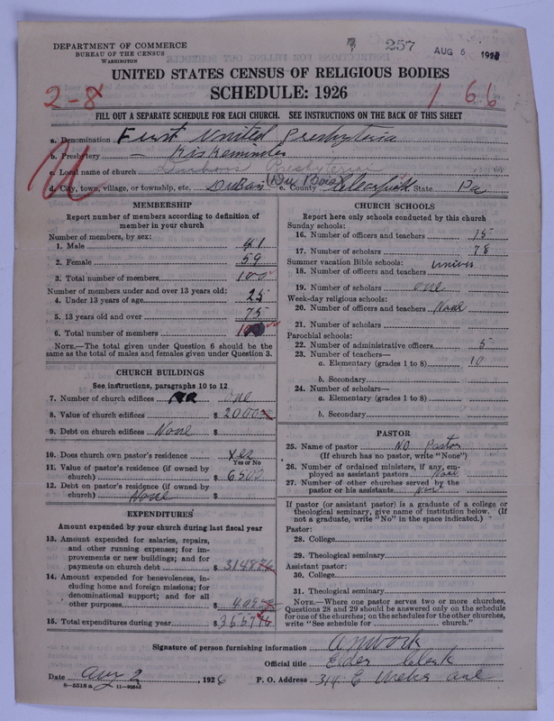 Scan of United Presbyterian Church of North America: 257