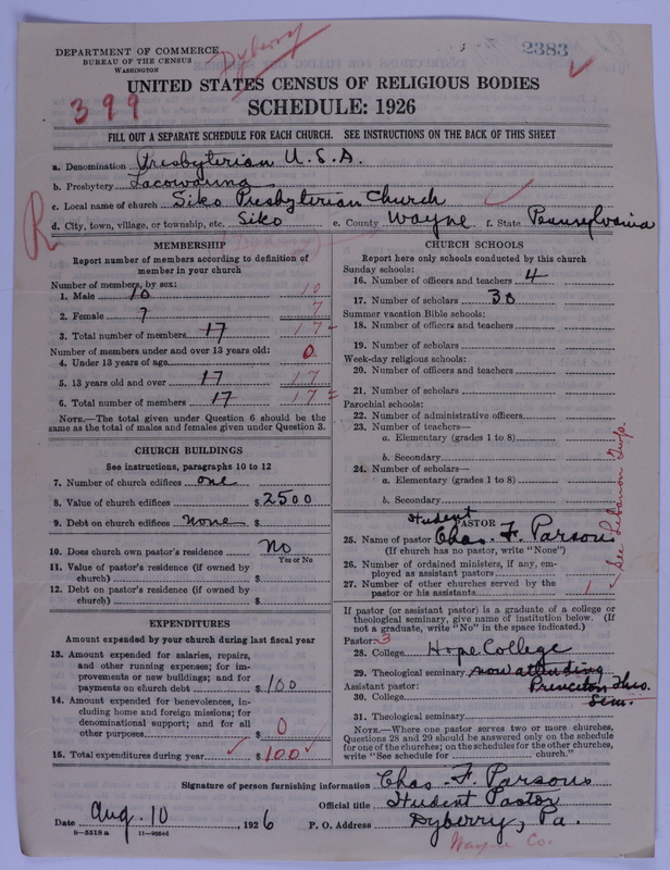 Scan of Presbyterian Church in the United States of America: 2383