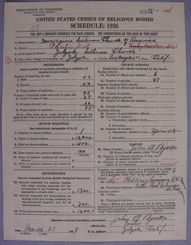 Scan of Norwegian Lutheran Church of America: 2525