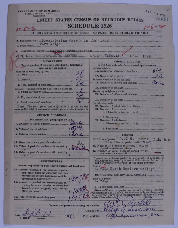 Scan of Presbyterian Church in the United States of America: 5033