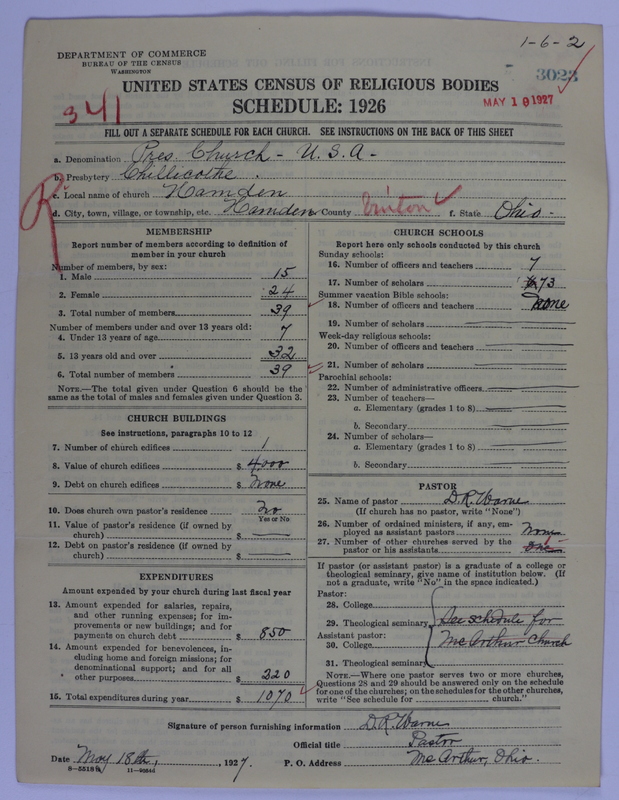 Scan of Presbyterian Church in the United States of America: 3023