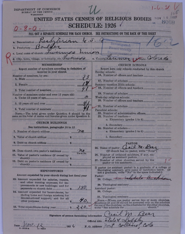 Scan of Presbyterian Church in the United States of America: 8069