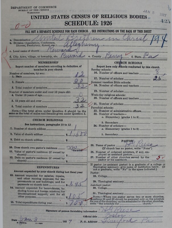 Scan of Church of the United Brethren in Christ: 425