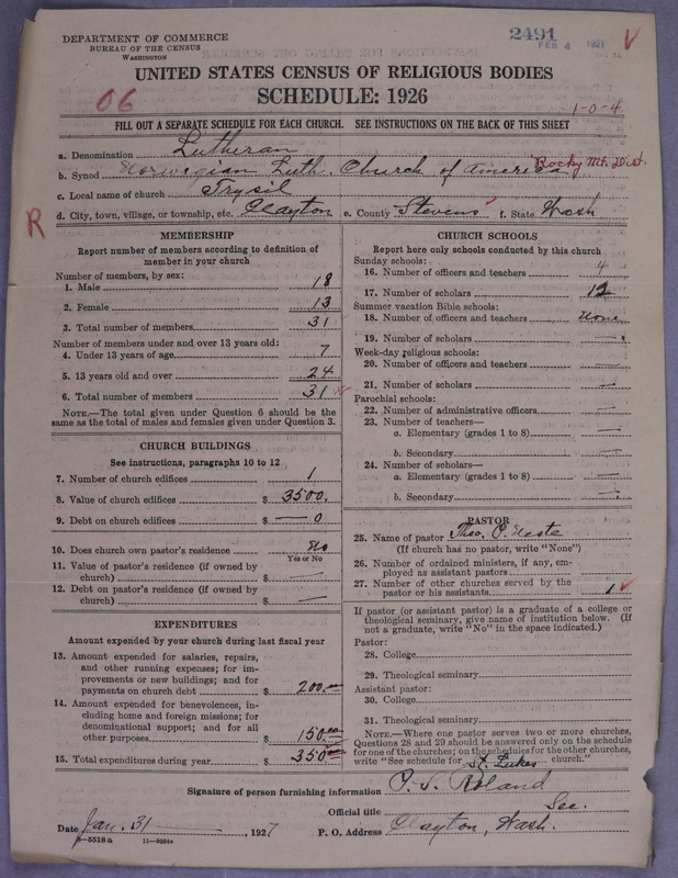 Scan of Norwegian Lutheran Church of America: 2492