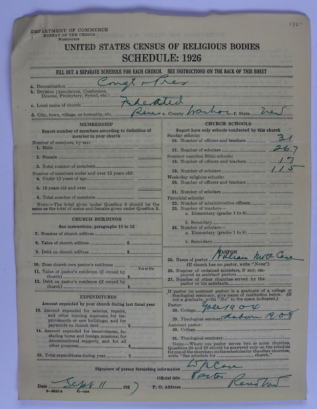 Scan of Federated Churches: 175