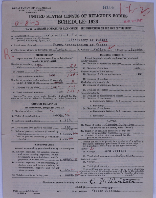 Scan of Presbyterian Church in the United States of America: 8108