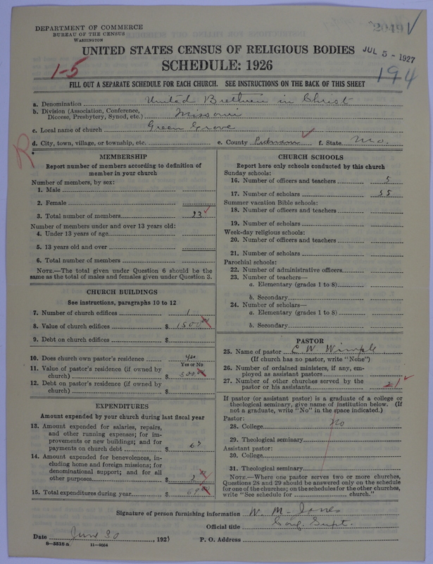 Scan of Church of the United Brethren in Christ: 2049
