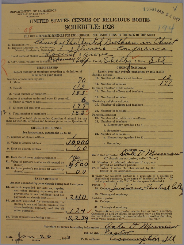 Scan of Church of the United Brethren in Christ: 1780