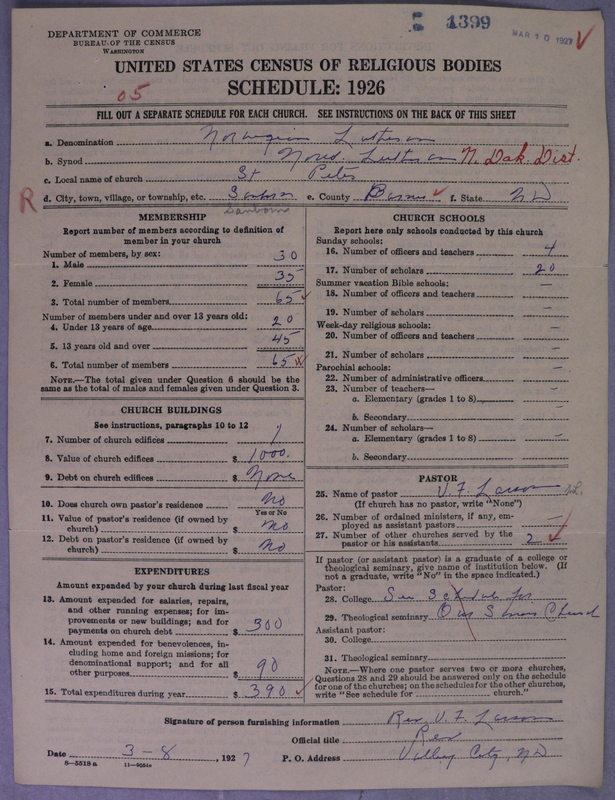 Scan of Norwegian Lutheran Church of America: 1399