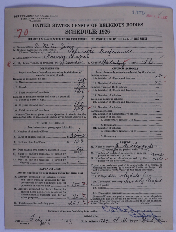 Scan of African Methodist Episcopal Zion Church: 1370