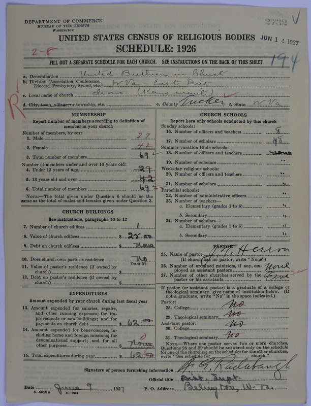 Scan of Church of the United Brethren in Christ: 2732
