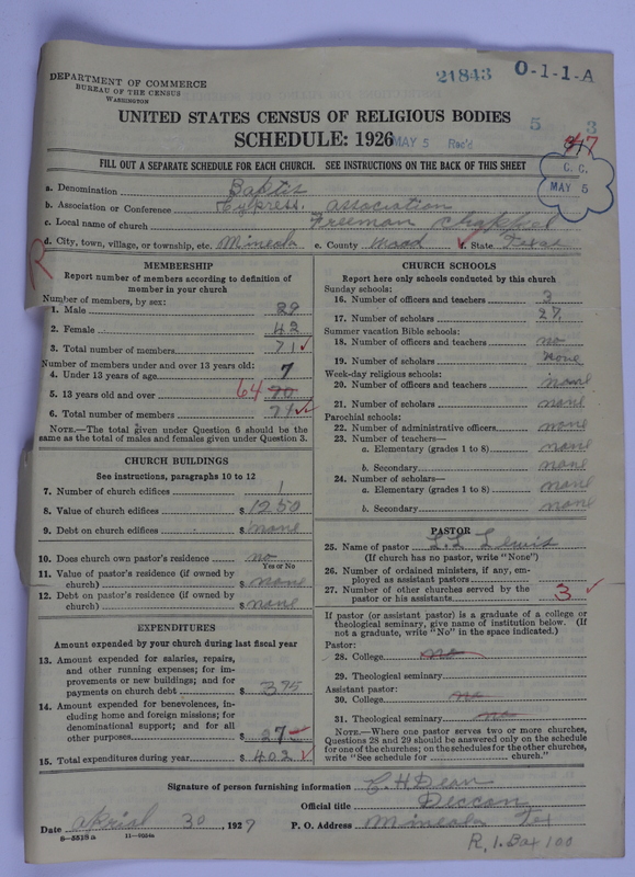 Scan of Negro Baptists: 21843