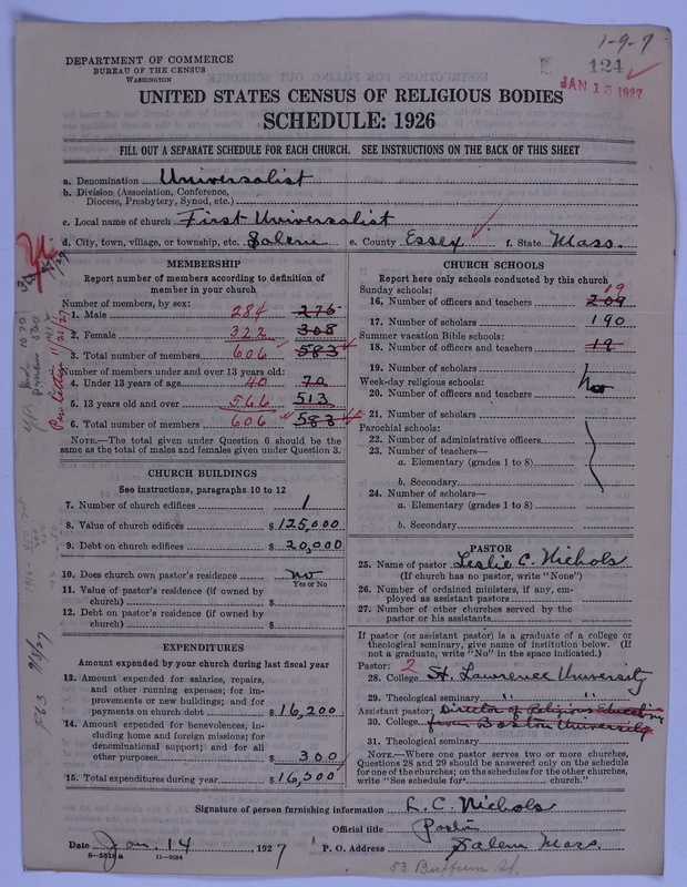 Scan of Universalist Church: 124