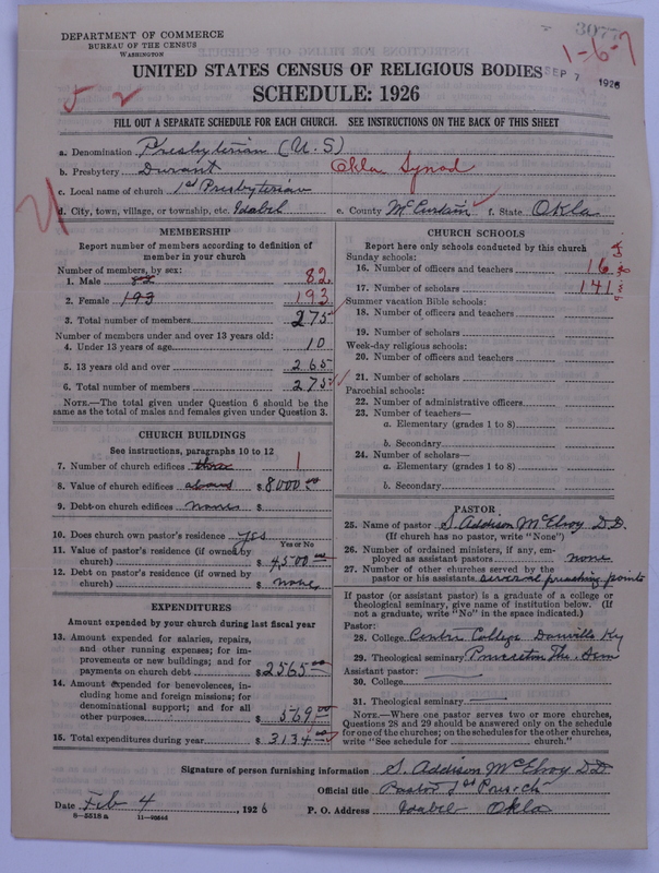 Scan of Presbyterian Church in the United States: 3077