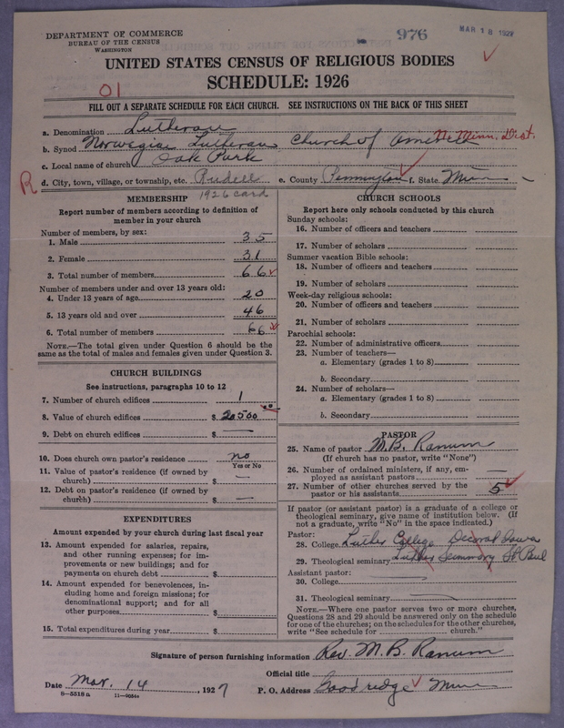 Scan of Norwegian Lutheran Church of America: 976