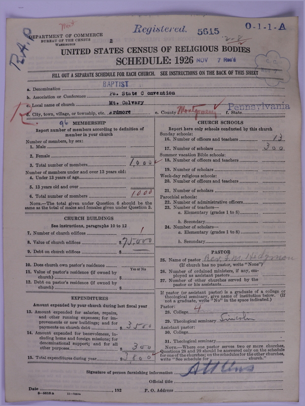 Scan of Negro Baptists: 5615