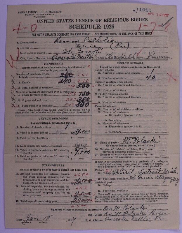 Scan of Roman Catholic Church: 11010