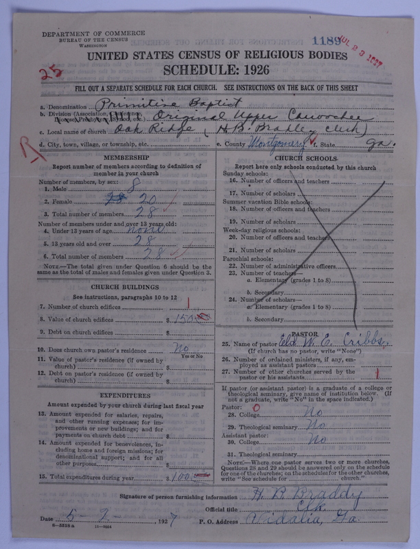 Scan of Primitive Baptists: 1189
