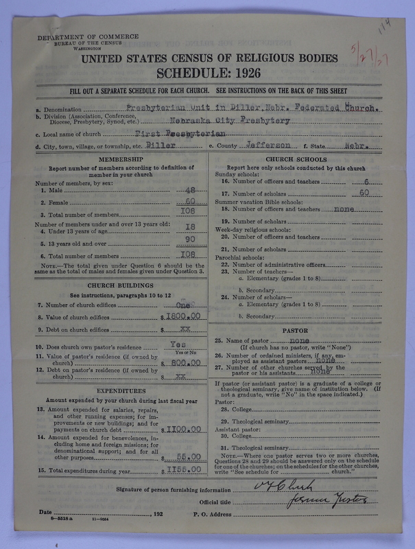 Scan of Federated Churches: 114