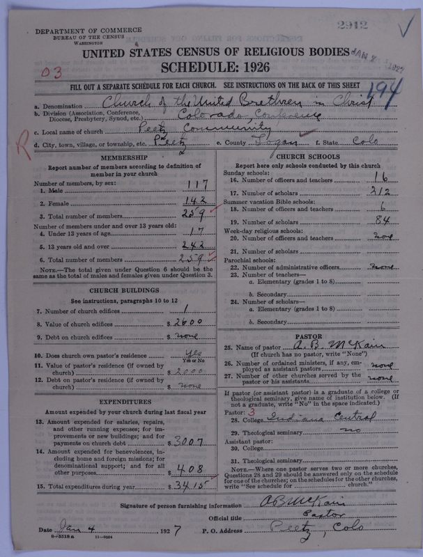 Scan of Church of the United Brethren in Christ: 2912