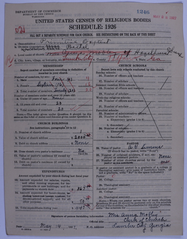 Scan of Primitive Baptists: 1246