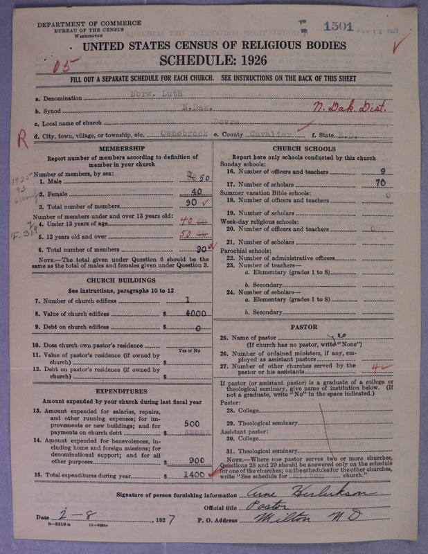 Scan of Norwegian Lutheran Church of America: 1501