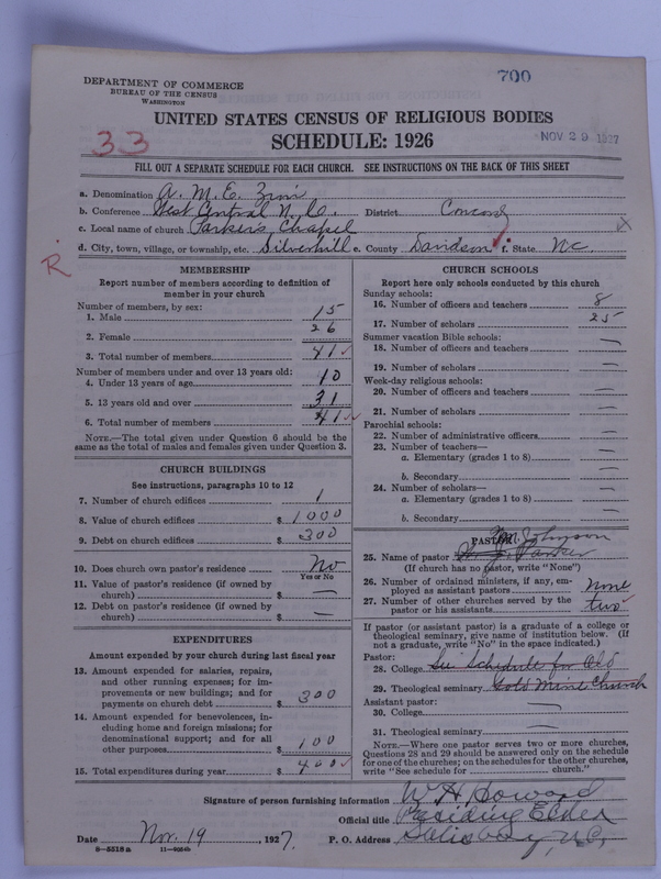 Scan of African Methodist Episcopal Zion Church: 700