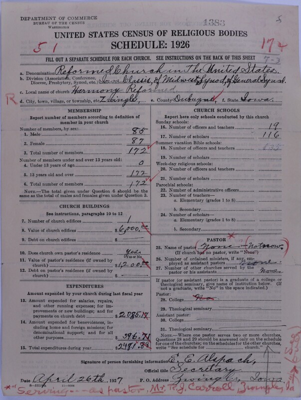 Scan of Reformed Church in the United States: 1383