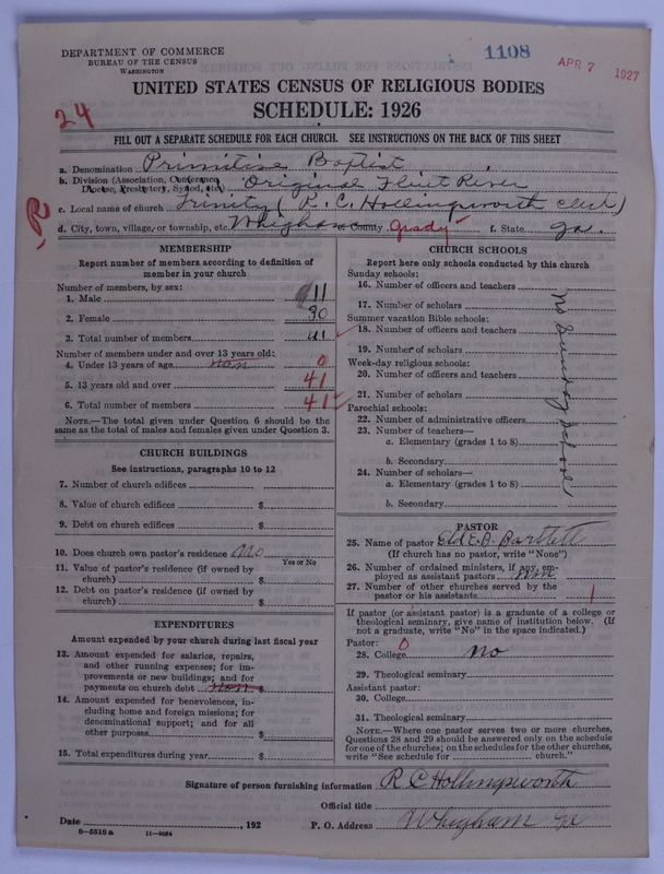 Scan of Primitive Baptists: 1108