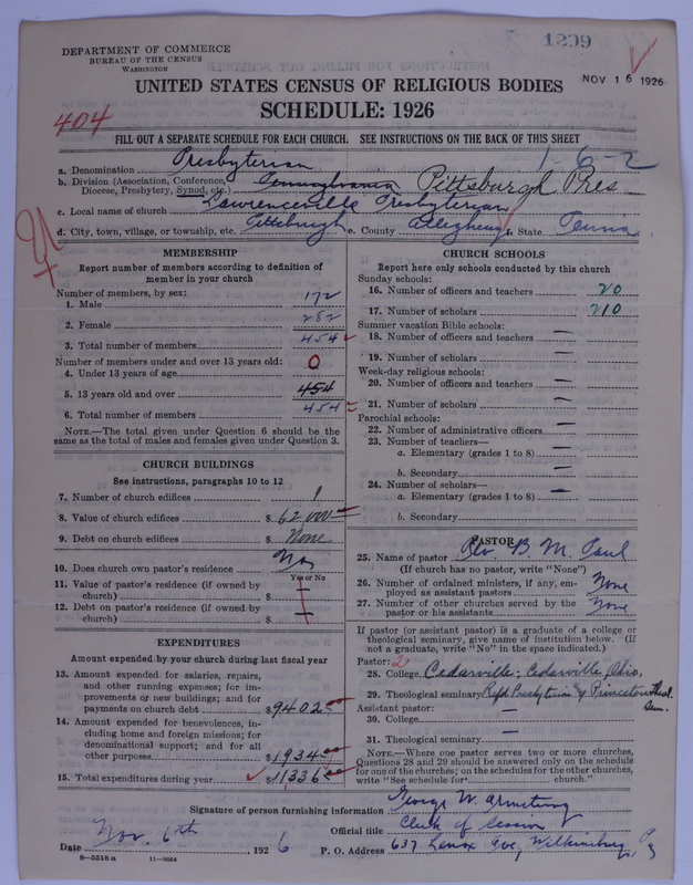 Scan of Presbyterian Church in the United States of America: 1299