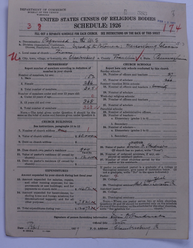 Scan of Reformed Church in the United States: 383