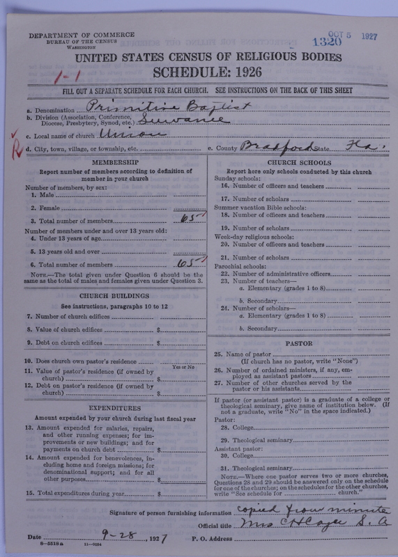 Scan of Primitive Baptists: 1320