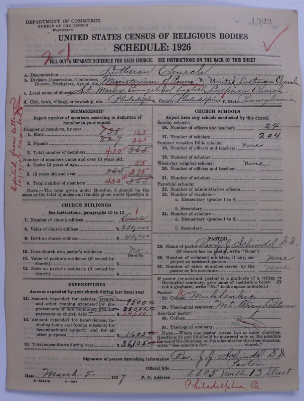 Scan of United Lutheran Church in America: 1523