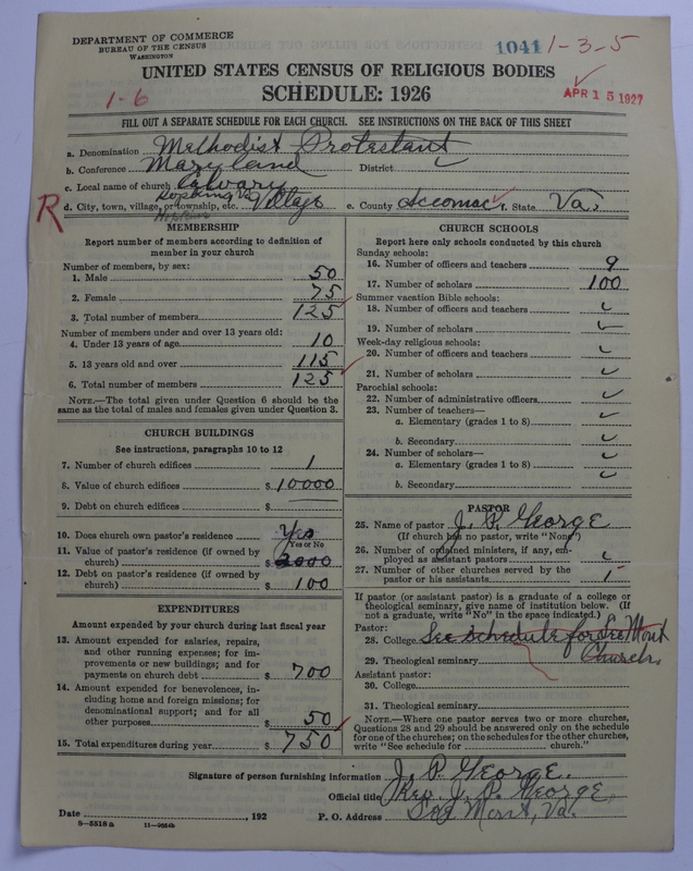 Scan of Methodist Protestant Church: 1041