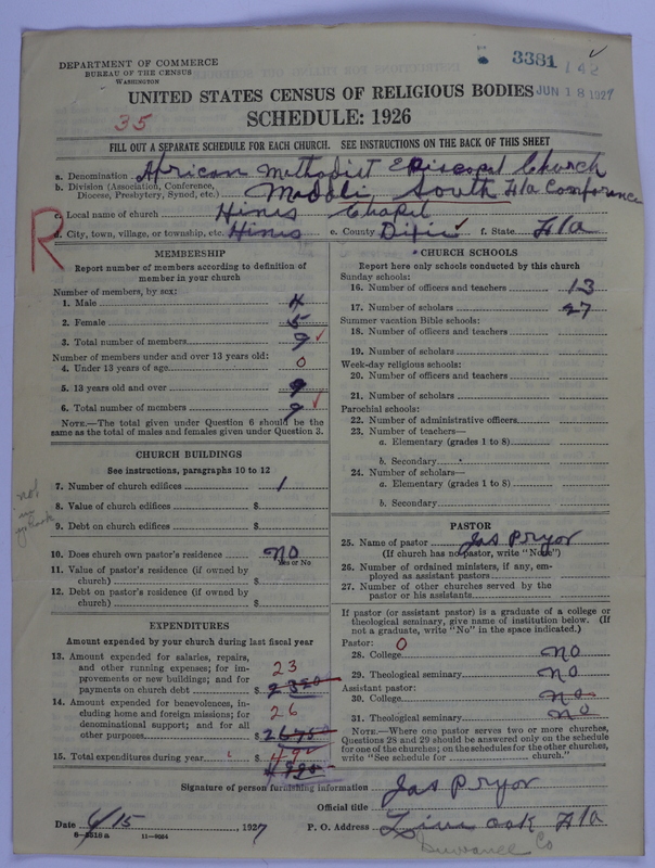 Scan of African Methodist Episcopal Church: 3381