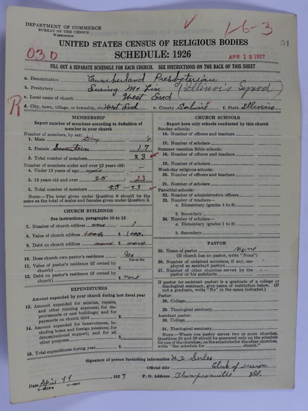 Scan of Cumberland Presbyterian Church: 51