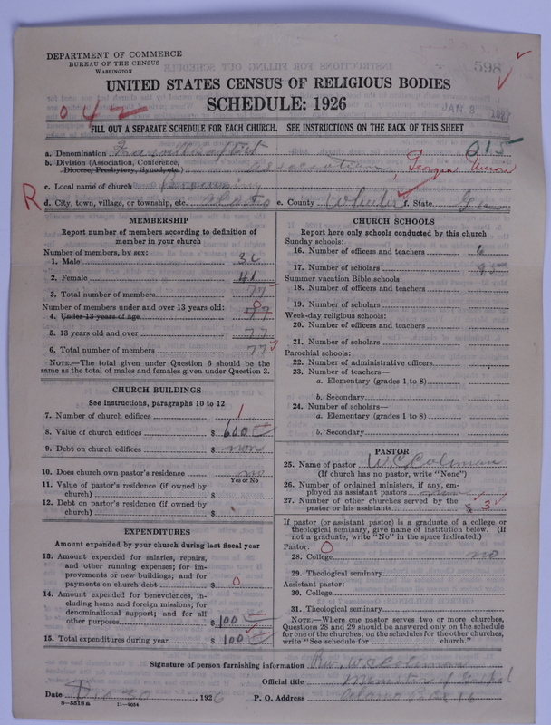 Scan of Free Will Baptists: 598