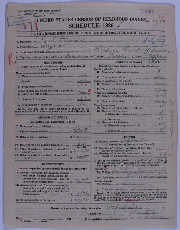 Scan of Presbyterian Church in the United States of America: 7480