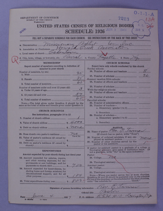 Scan of Negro Baptists: 7213