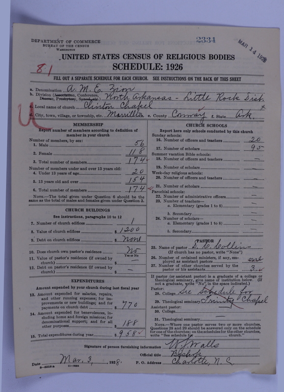 Scan of African Methodist Episcopal Zion Church: 2334
