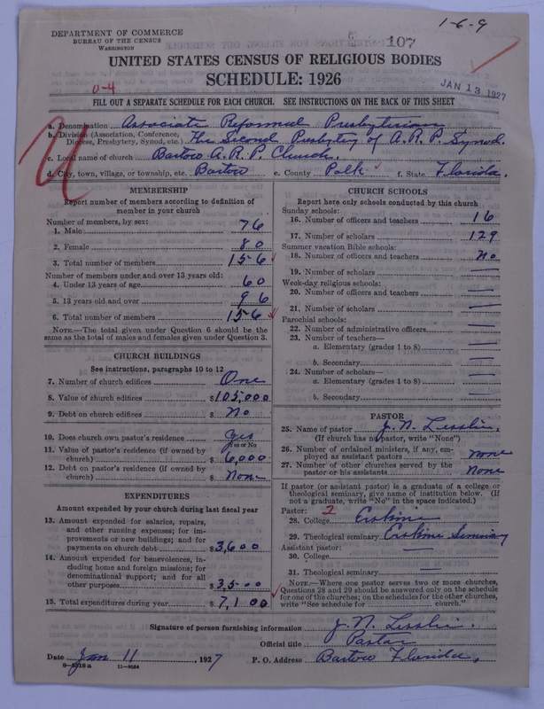 Scan of Associate Reformed Presbyterian Church: 107