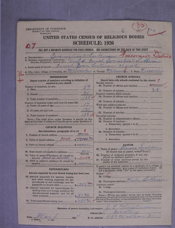Scan of United Danish Evangelical Lutheran Church in America: 33
