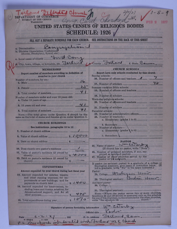Scan of Federated Churches: